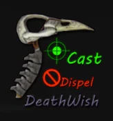 The Deathwish HUD with Cast and Dispel buttons